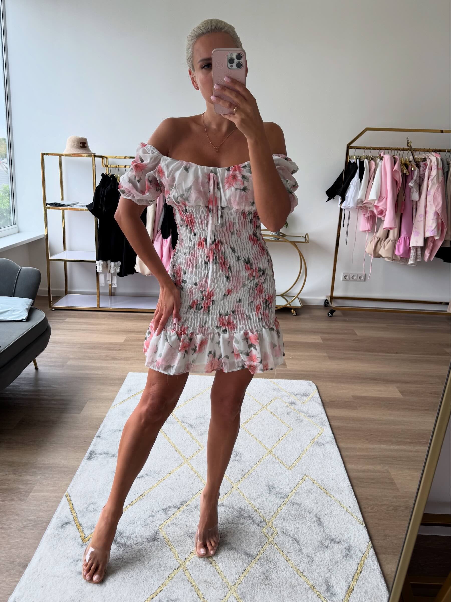 suknelė su gėlėmis KAMA shop